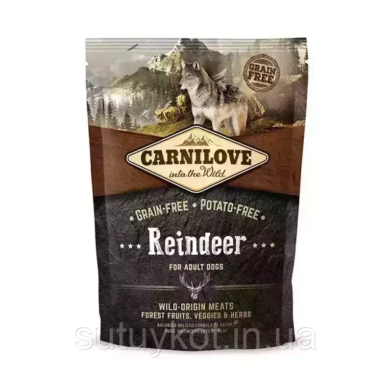 Carnilove (Карнілав) REINDEER корм для всіх порід собак з північним оленем, 1,5 кг