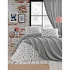 Літній набір постільної білизни з вафельним покривалом  DO&CO Dantelli Pike колір сірий