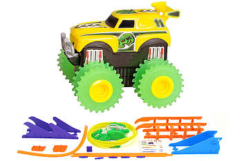 Машинка на бат. Trix Trux набір з трасою (жовтий) MK official