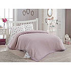 Літній набір постільної білизни з вафельним покривалом  DO&CO Dantelli Pike колір фіолетовий