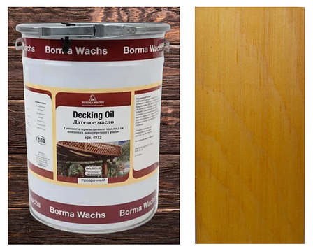 Палубна олія/масло (терасна) Decking Oil, Borma Wachs на сосні, колір Янтар, фото 1