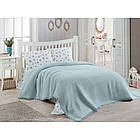 Літній набір постільної білизни з вафельним покривалом  DO&CO Dantelli Pike колір зелений