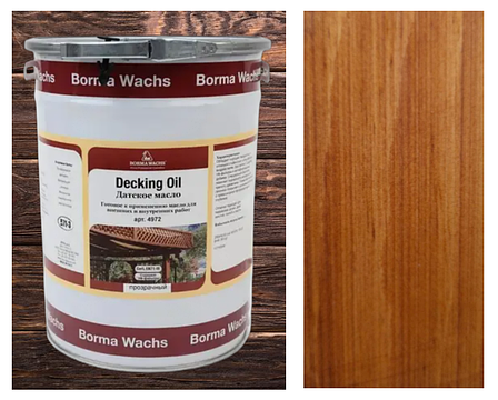 Палубна олія/масло (терасна) Decking Oil, Borma Wachs на сосні, колір Черешня, фото 1