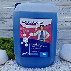 Альгіцид (альгекс) AquaDoctor AC 10 л проти водоростей і зелені в басейні, фото 1