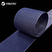 Липучка Velcro 100 мм Оригинал цвет темно-синий NAVY (1/5) лента-крючки и лента-петли комплект loop/hook