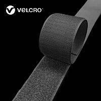 Липучка Velcro 38 мм Оригінал колір чорний Black (3C0) стрічка-гачки та стрічка-петлі комплект loop/hook