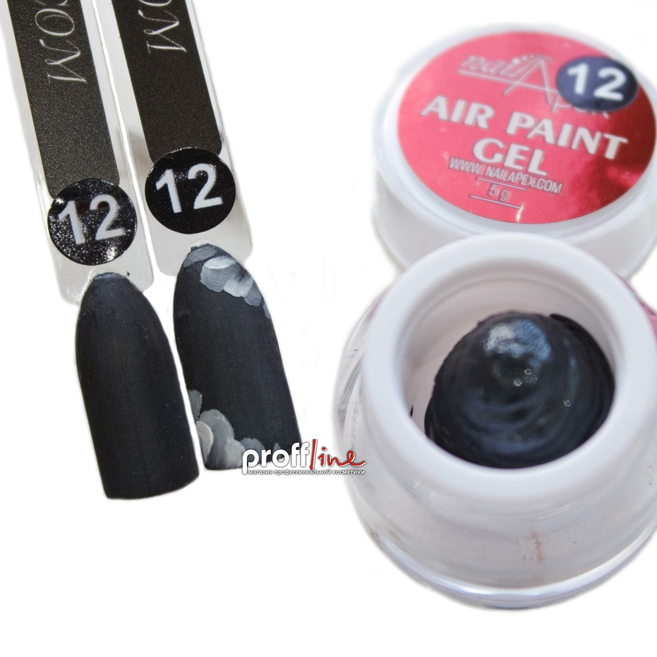 Гель-фарба Nail Apex Air paint gel 5 мл, No 12