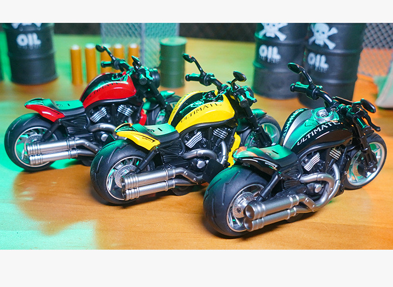 Модель мотоцикла Harley Wolverine масштаб 1:12, широка шина, звук, іграшка