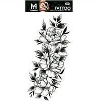 Тату tattoo тимчасове тату наклейка на тіло териниста троянда