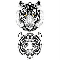 Тату tattoo тимчасове тату наклейка на тіло тигри