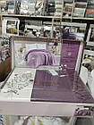Літній набір постільної білизни з вафельним покривалом TM Eva колір фіолетовий