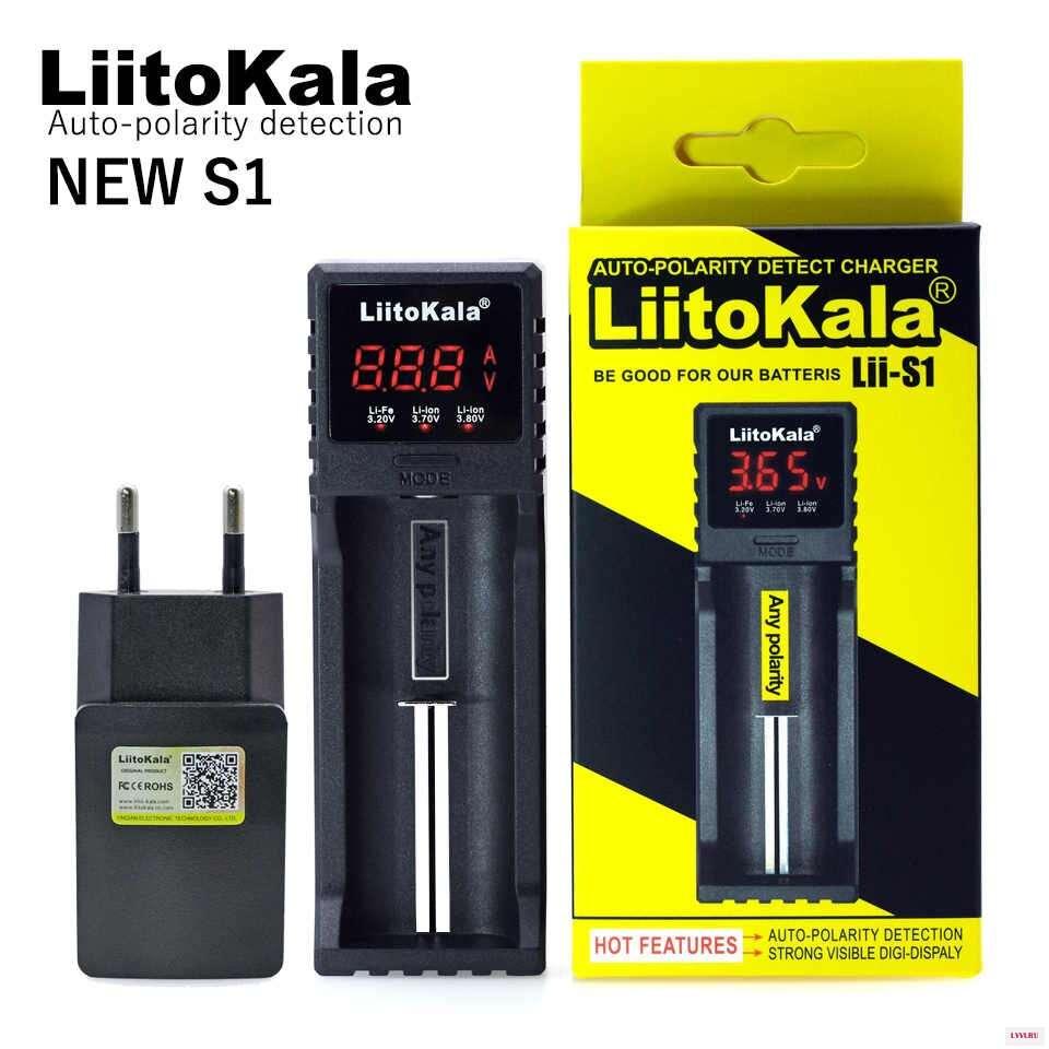 Зарядний пристрій LiitoKala Lii-S1 + Блок живлення 5V/2A + LSD екран, ПОВНИЙ КОМПЛЕКТ (Li-ion, NiMh, NiCd)