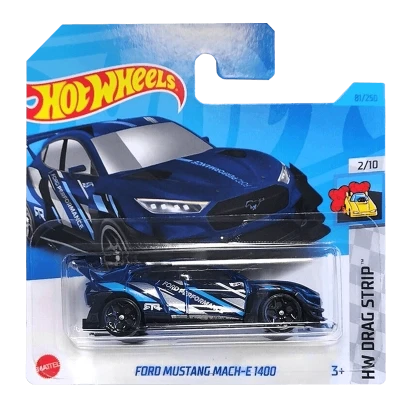 Машинка Хот Вілс 1:64 FORD MUSTANG MACH-E 1400 DRAG STRIP Mattel HKH29