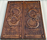 Нарди Дракон 60х50см дерев'яні ручної роботи, фото 2