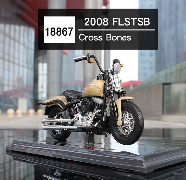 Модель мотоцикла Harley-Davidson 18867-2008-FLSTSB Cross Bones Maisto, масштаб 1:18