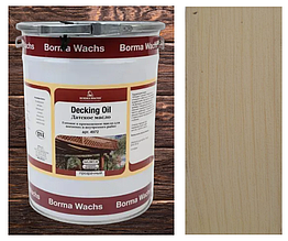 Палубна олія/масло (терасна) Decking Oil, Borma Wachs на сосні, колір Білий