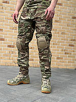 Тактические штаны с наколенниками 46-56р IDOGER G2 мультикам военные штаны боевые брюки армейские рип стоп