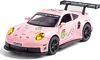 Машинка металлическая детская Porsche 911 RSR Auto Expert Розовый