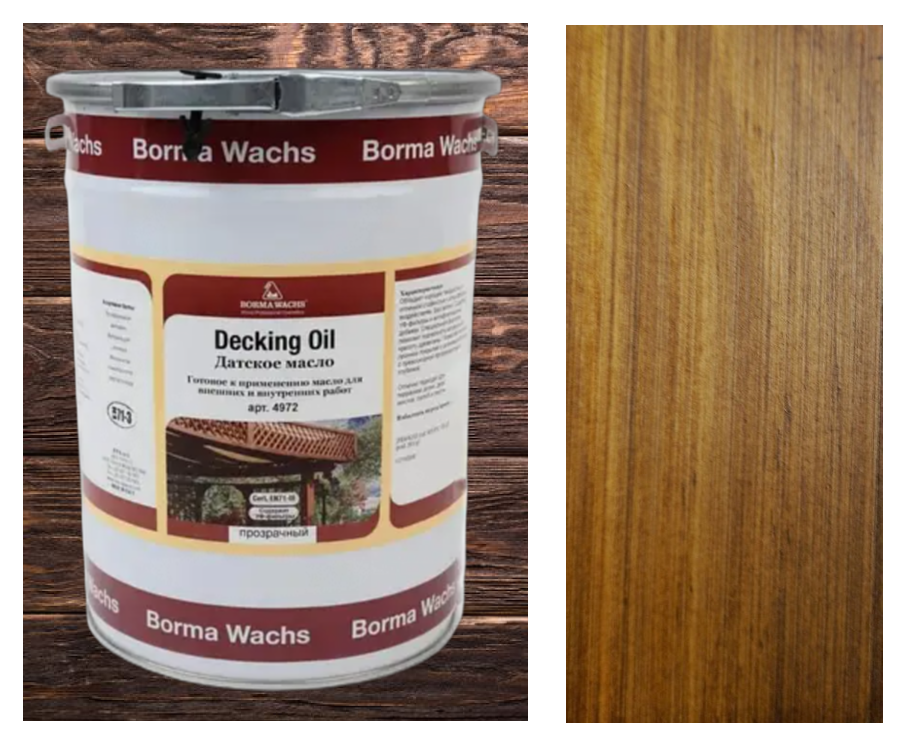 Палубна олія/масло (терасна) Decking Oil, Borma Wachs на сосні, колір Старий дуб