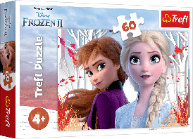 Дитячі пазли "Чарівний світ Анни та Ельзи Крижане серце 2" Trefl 60 елементів 17333