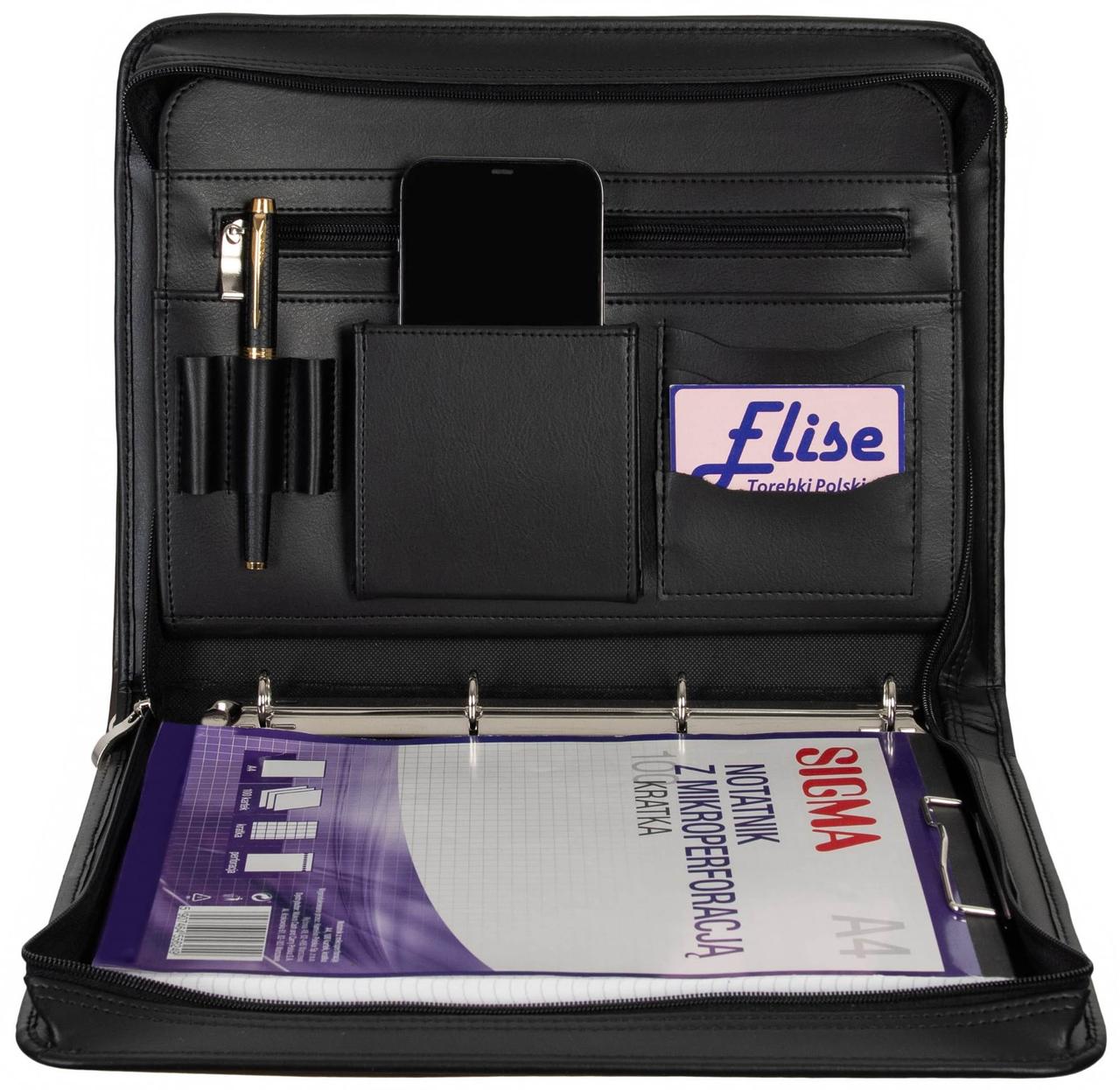 Ділова Папка buuba Амо зі штучної шкіри чорна, фото 1