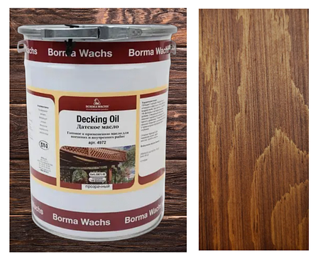 Палубна олія/масло (терасна) Decking Oil, Borma Wachs на сосні, колір Россі, фото 1