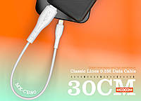 USB cable MOXOM Lightning (MX-CB80) 30cm белый