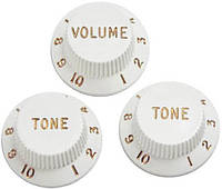 Набор пластиковых ручек для потенциометров DiMarzio DM2111W STRAT KNOBS SET (WHITE)