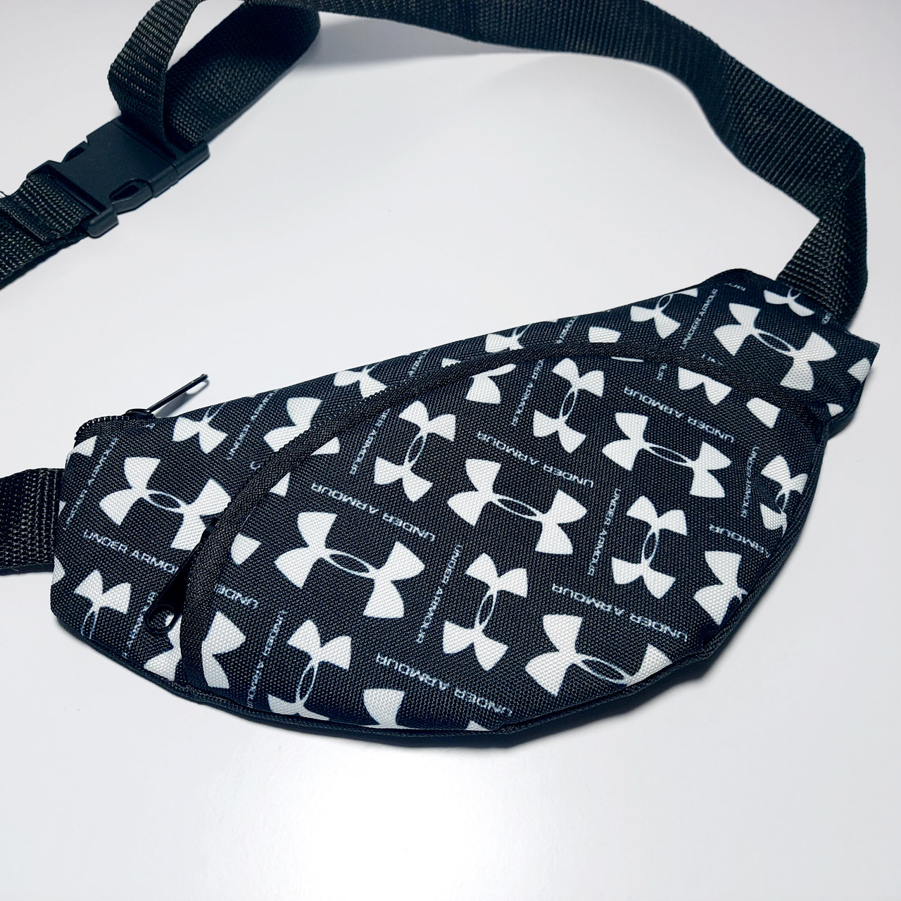 Бананка дитяча поясна сумка-принт плоска два відділи, фото 1