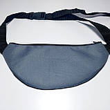 Поясна сумка бананка сіра плоска спорт, фото 2