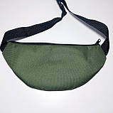 Поясна сумка бананка хакі плоска спорт, фото 2