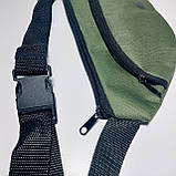 Поясна сумка бананка хакі плоска спорт, фото 3
