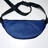 Поясна сумка бананка синя плоска спорт, фото 2
