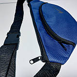 Поясна сумка бананка синя плоска спорт, фото 3