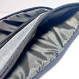 Поясна сумка бананка сіра плоска, фото 4