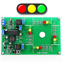 Комплект для пайки, плата управления светофором NE555
