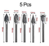 Набір борфрез шарошок фрез зі сталі 5 шт