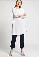 Біла льняна літня сукня міді жіноча Selection by Ulla Popken, розмір XL, 2XL