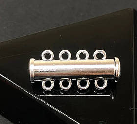 Замок магнітний 6х24 мм на 4 лінії, колір - сталь