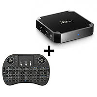 Смарт тв приставка - X96 Mini 2/16 GB Smart TV Android Черная + беспроводная клавиатура i8 z12-2024
