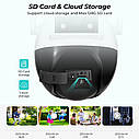 Вулична охоронна поворотна WIFI камера спостереження Besder A18Q 8MP з 2 об'єктивами. Зум. iCSee, фото 4