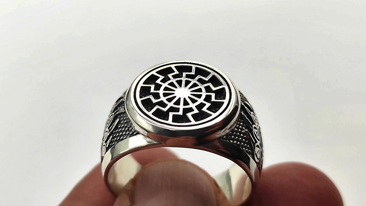 Перстень "Чорне Сонце-Лапа Велеса" (срібло) - фото 3 - id-p1884136970
