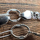 Комплект ланцюжок плетіння плоский бісмарк та хрестик срібло 925 проба, фото 8