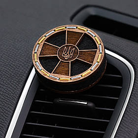 Ароматизатор на дефлектор "Підтримую ЗСУ" ручної роботи в дерев'яній коробці.