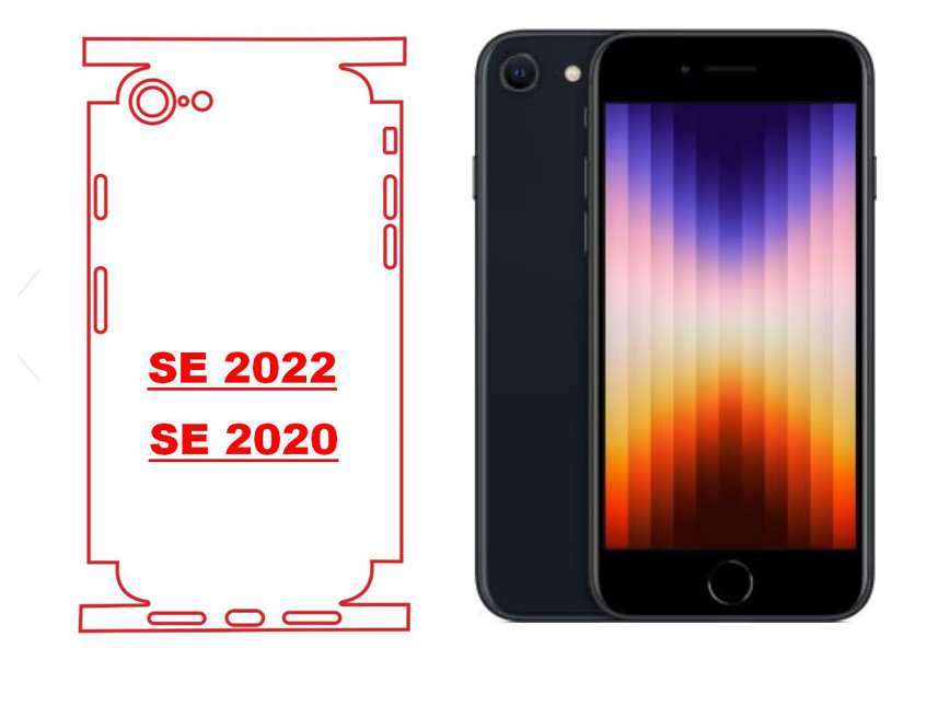 Матова \ глянцева Гідрогелева захисна плівка для Apple iPhone SE 2022\ SE 2020 на задню частину, фото 1