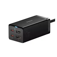 Зарядний пристрій МПЗ  Baseus GaN5 Pro 65W (2Type-C + USB+ HDMI) + Кабель Type-C to Type-C Black