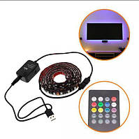 ХІТ Дня: LED RGB 2м стрічка підсвічування ТВ з пультом д / у, USB, датчиком звуку !