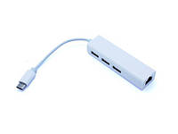 ХІТ Дня: USB 3.1 Type-C - RJ45 Ethernet LAN адаптер + хаб 3x USB 2.0 !