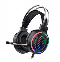 ХІТ Дня: Навушники ігрові НОСО Gaming LED Headphones ESD03 USB mini-jack 3.5 mm 2м Black !