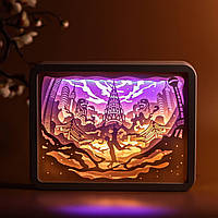 3D настольная картина-ночник "Путешевствие вокруг света" 3DTOYSLAMP